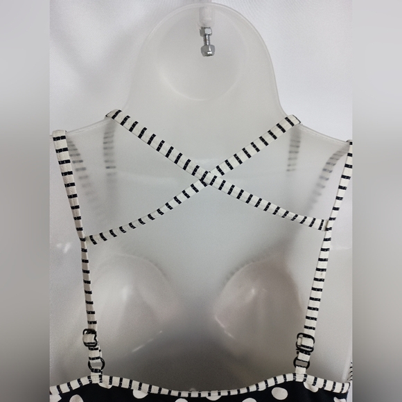 2/$30‎ Halter Tankini COLE OF CA Polka Dot Striped Swimwear Top (#978) - Picture 6 of 7